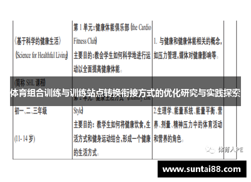 体育组合训练与训练站点转换衔接方式的优化研究与实践探索